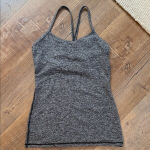 Lululemon Heather Grey Razorback Workout Top